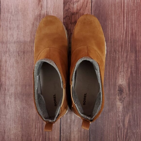 Sorel Womens Size 11 Elk Cozy Ankle Boots Booties Pull On Nubuck Leather Brown - Picture 6 of 15